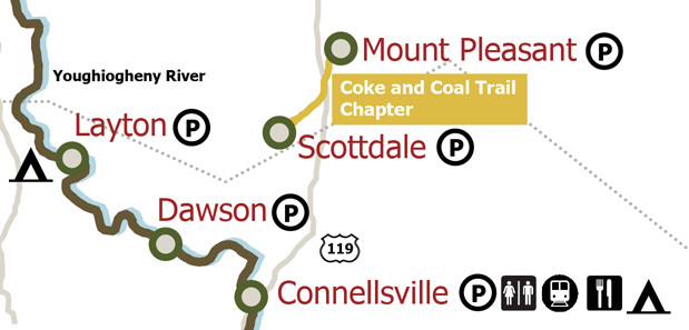Map of the Coal and Coke Trail