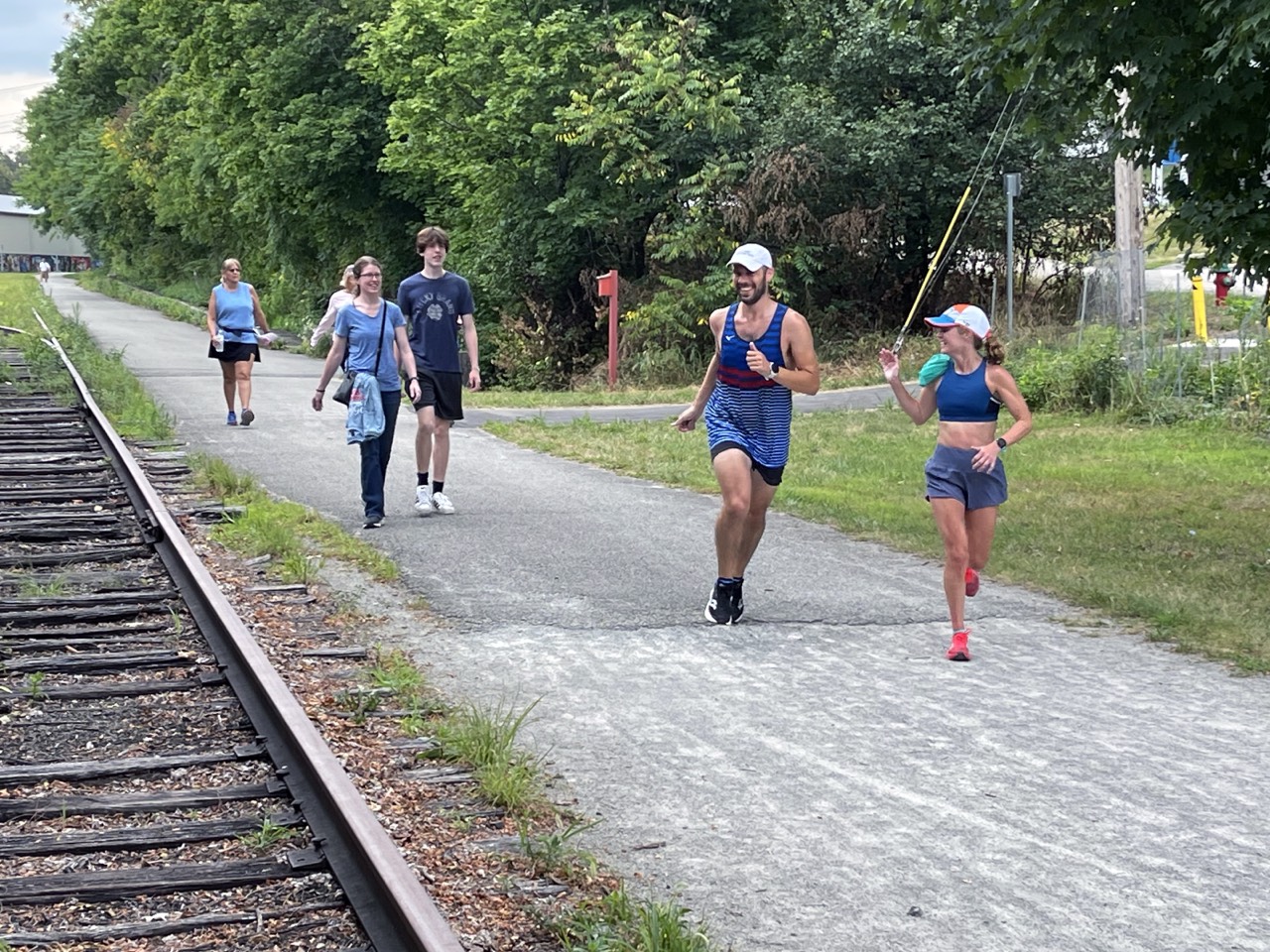 Walkers and runners on the Five Star Trail