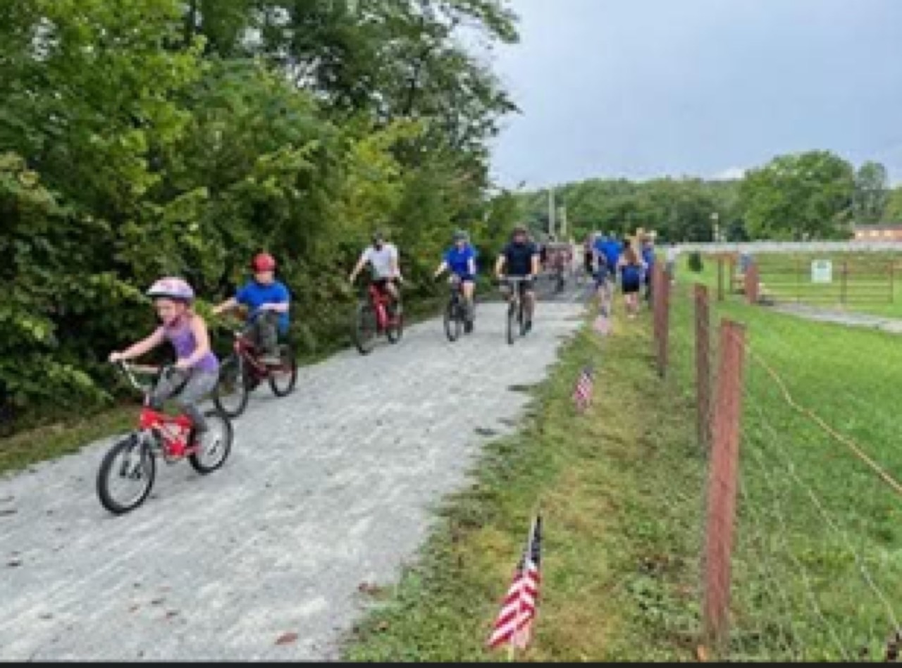 Kids riding on the Westmoreland Heritage Trail