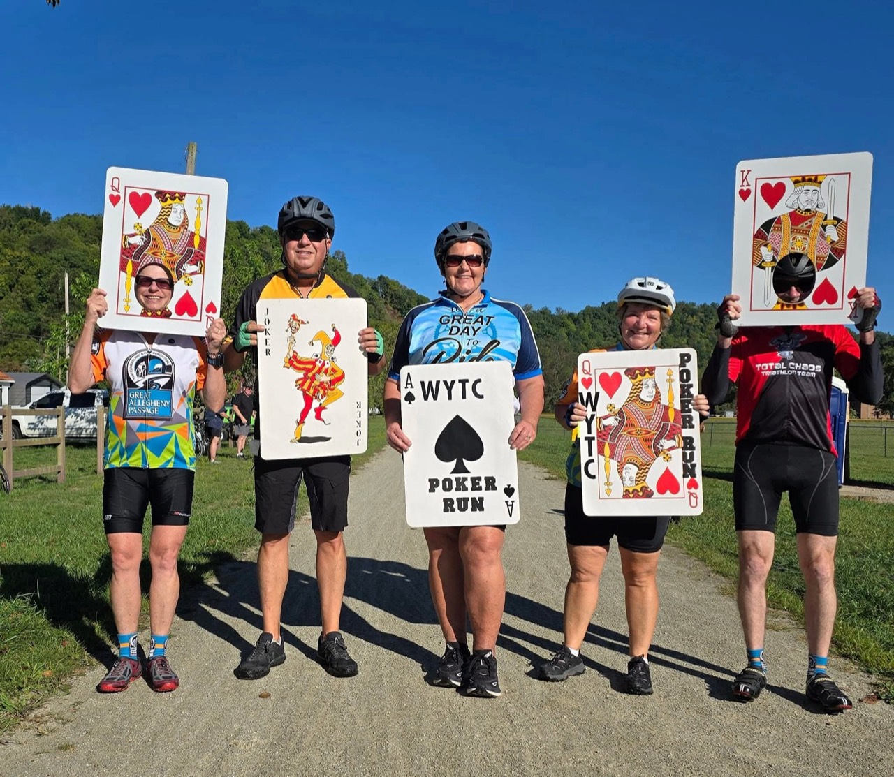 Volunteers at the Labor Day Poker Run event